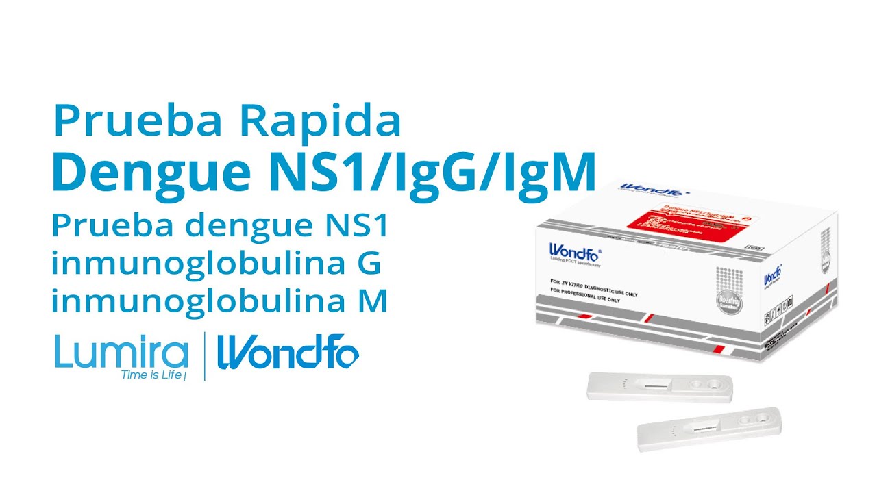 Montaje de la prueba de dengue NS1, IgG e IgM – Wondfo | Tutorial Lumira paso a paso