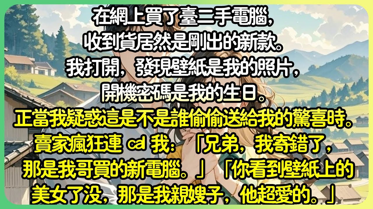 甜文💕在網上買了一台二手電腦，收到貨居然是剛出的新款。我打開，發現桌布是我的照片，開機密碼是我的生日。正當我疑惑時。賣家瘋狂連 call 我：「兄弟，我寄錯了，那是我哥買的新電腦。」#薄荷听书
