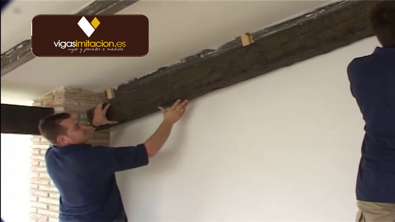 INSTALACION VIGAS A MEDIDA E POLIURETANO IMITACION A MADERA VIGASIMITACION ES