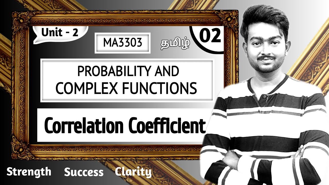 Correlation Coefficient in Tamil | Problem 2 | Probability and Complex Functions in Tamil Unit 2