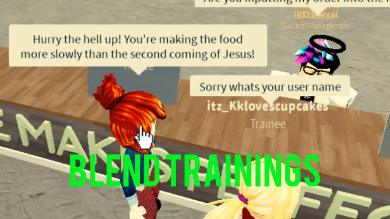 TROLLING AT BLEND TRAININGS ON ROBLOX