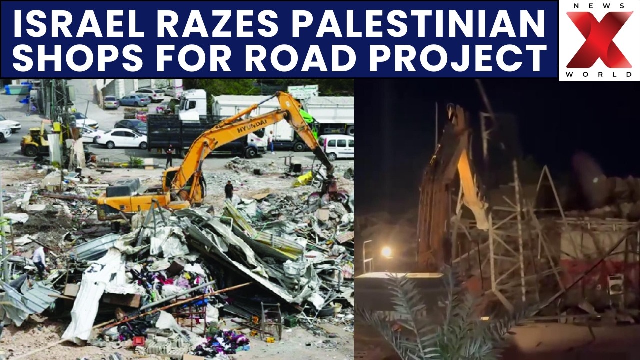 Israel Demolishes Palestinian Shops For New Settlement Road Project | NewsX World