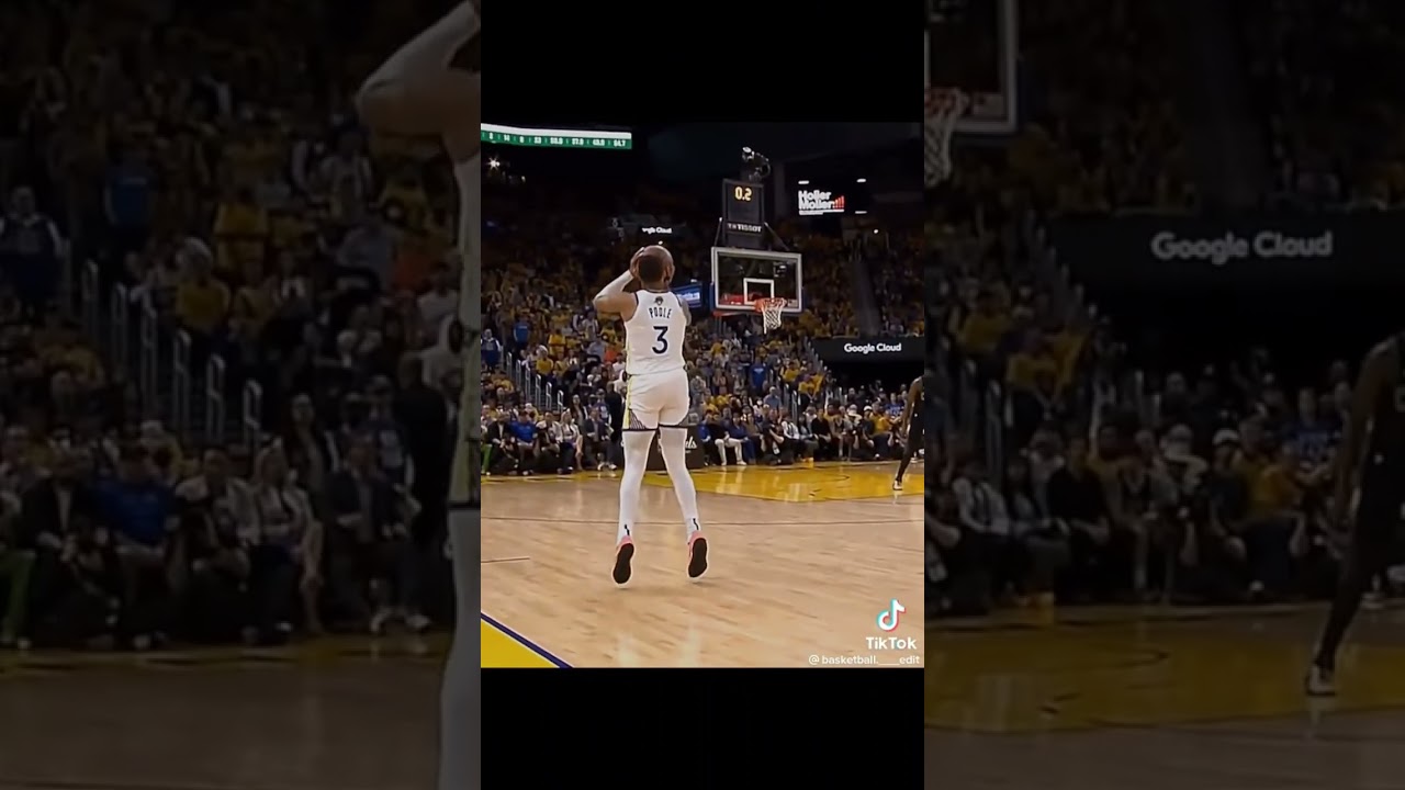 Jordan Poole recreating Stephen Curry deep 3 #shorts #Edit #recreation
