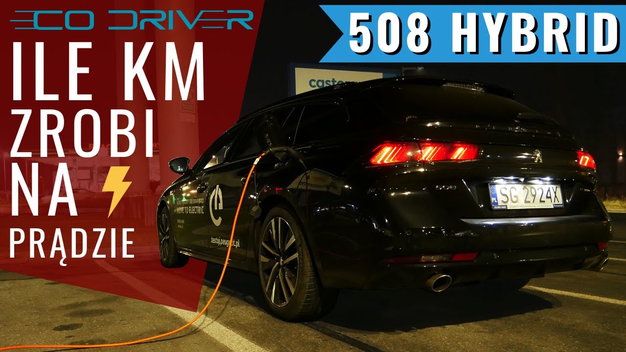 Peugeot 508 Hybrid - TEST zasięgu w trybie elektrycznym (ile przejedzie na prądzie?)