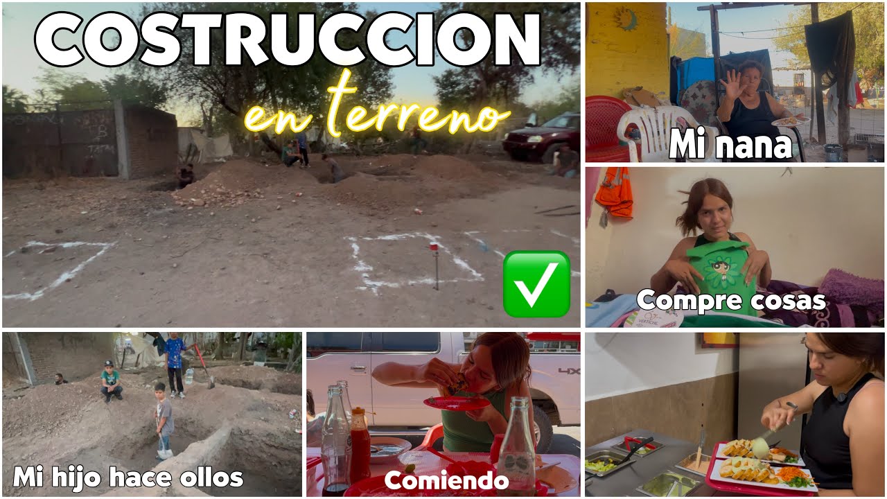 YA EMPEZAMOS🙌🏻 la COSTRUCCION👷🏻🚧en terreno de 18x13x11x9🏡/escuadrando y haciendo ollos/ unboxing🛍️✨