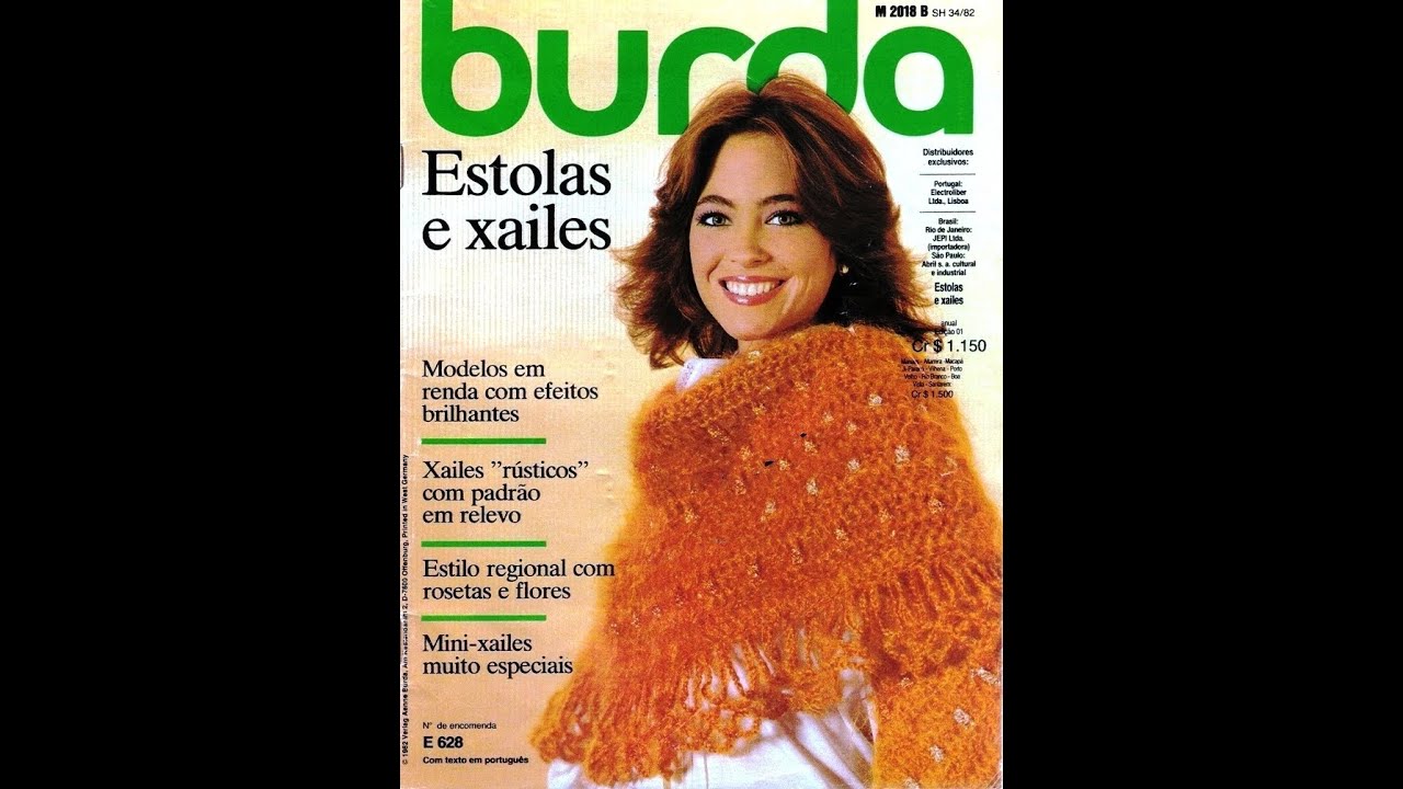 Burda special E628 estolas e xailes Журнал із зразками іспанською мовою