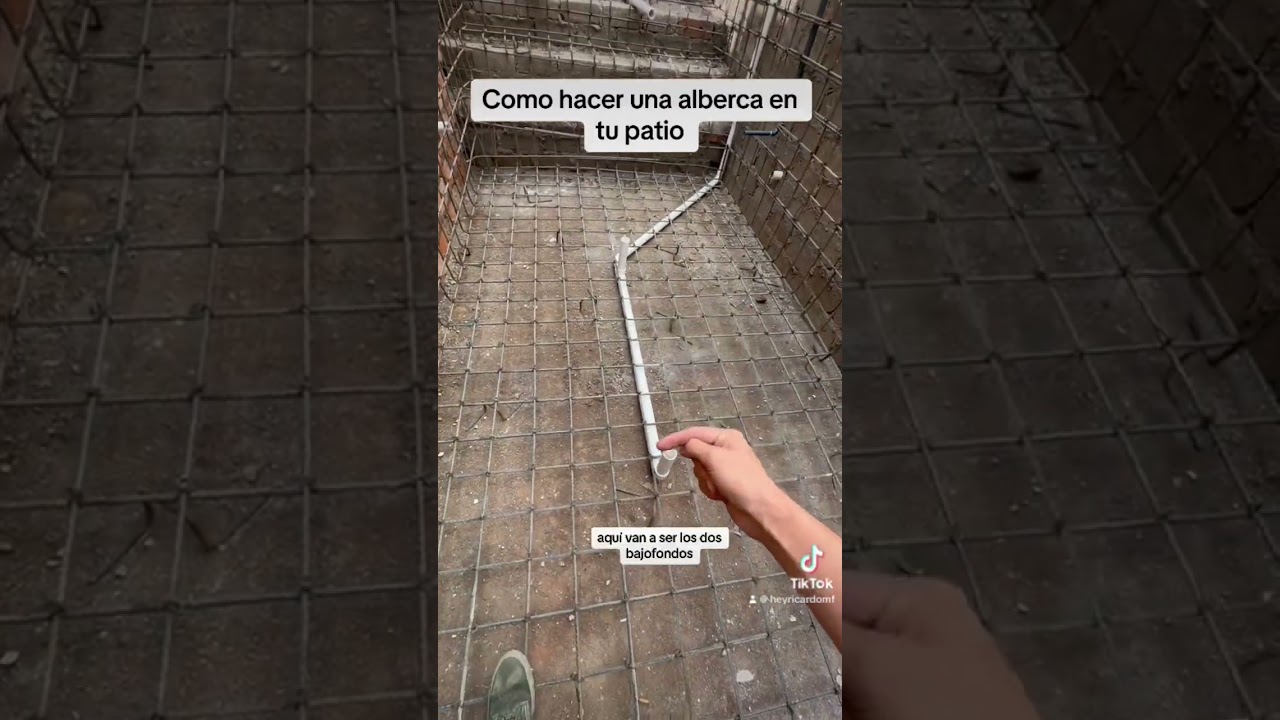 Como hacer una alberca en tu patio trasero #comosehace #construction #alberca #albercas
