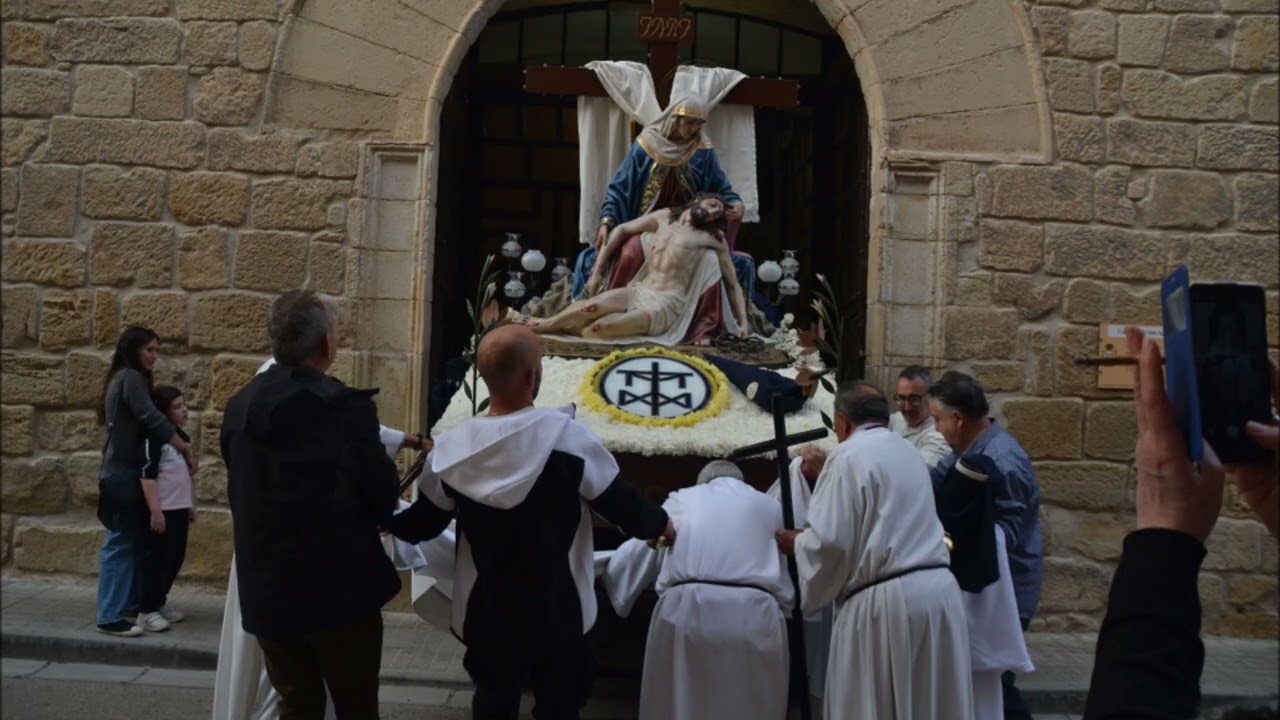 Semana Santa Caspe 2022, Tambores, Rompida de la Hora, Procesión de Viernes Santo.