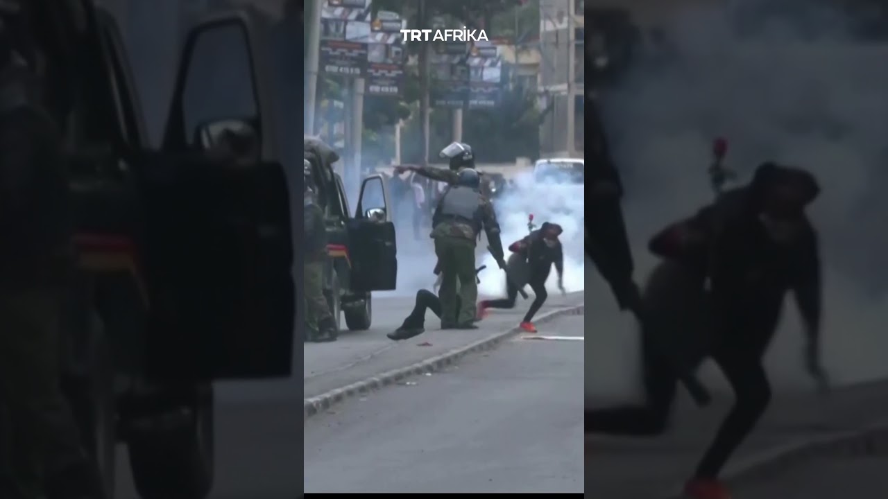 Waandamanaji warudisha mabomu ya machozi yaliyorushwa na Askari Kenya