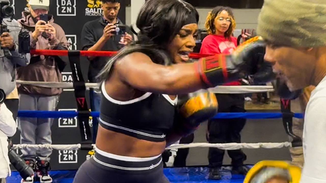 Claressa Shields FULL EXPLOSIVE MEDIA WORKOUT vs Franchon Crews-Dezurn — “She Can’t Stop It!”