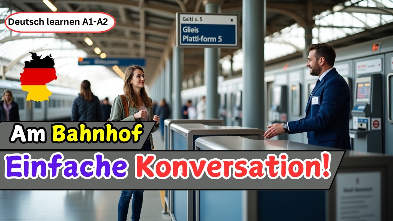 German A1 Conversation: At the Train Station | Easy Dialogue for Beginners | Deutsch Sendung