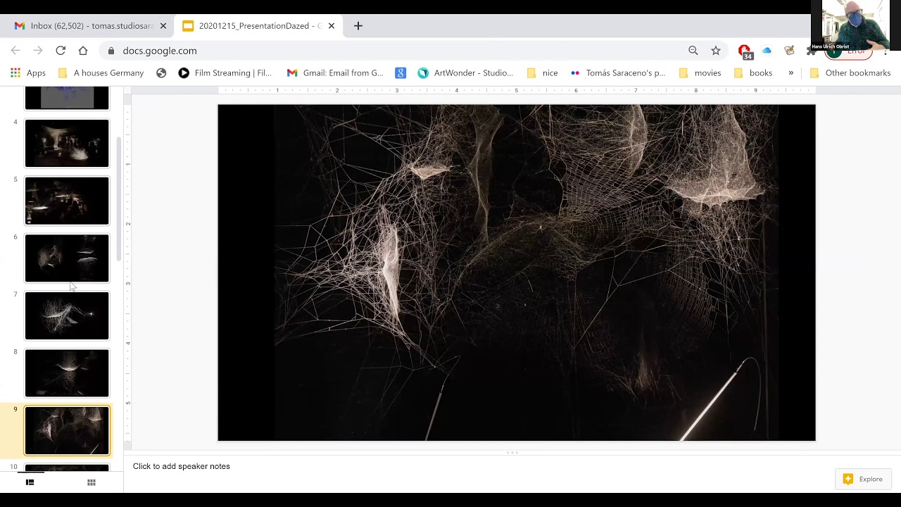 Tomás Saraceno and Hans Ulrich Obrist: Web of Life: for a real augmented reality | Unreal City Live