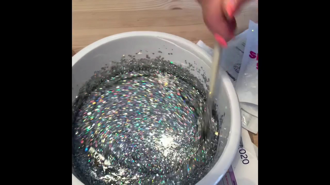 Glitter epoxy resin table