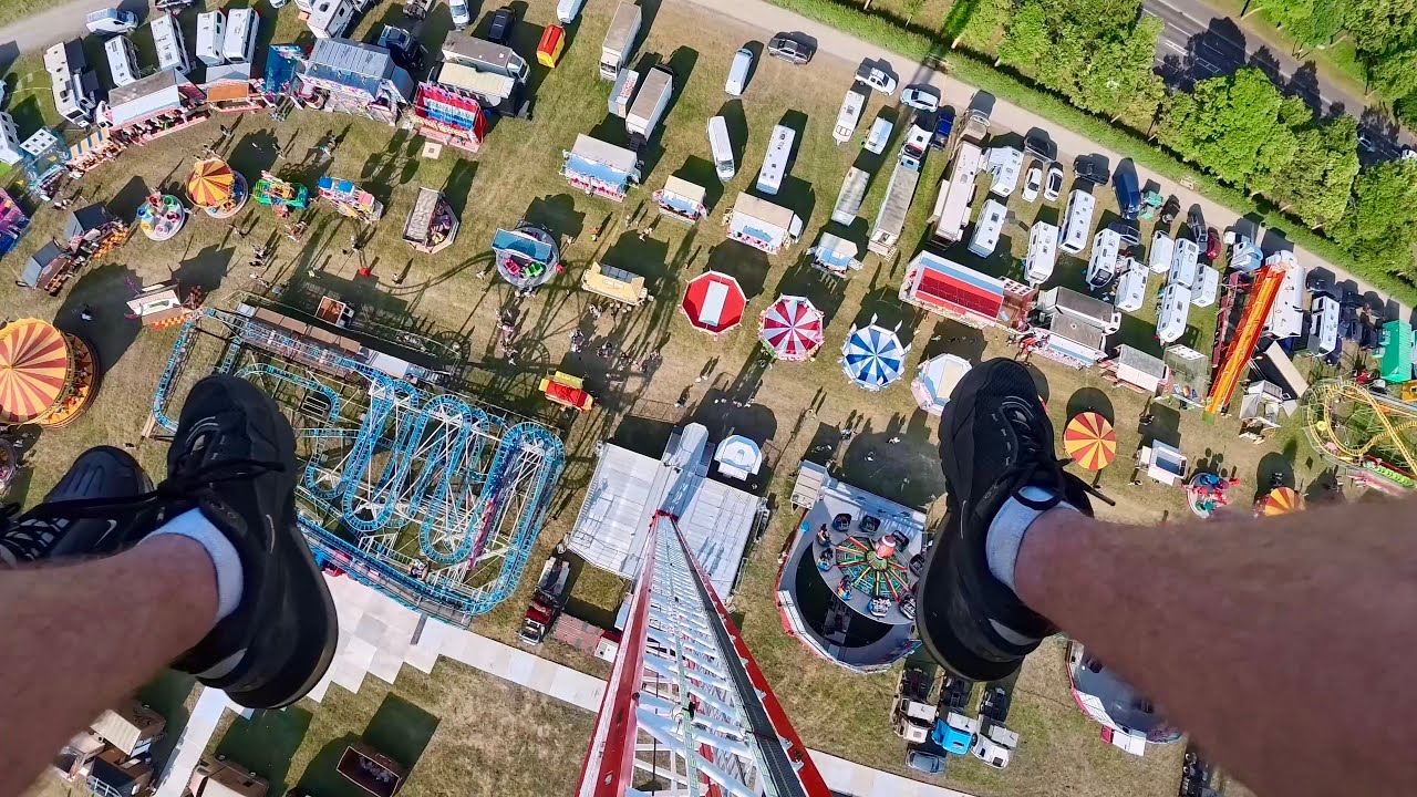 SkyFall (Tom Matthews) On Ride The Hoppings Newcastle 2025 - UK&rsquo;s TALLEST Travelling Ride!