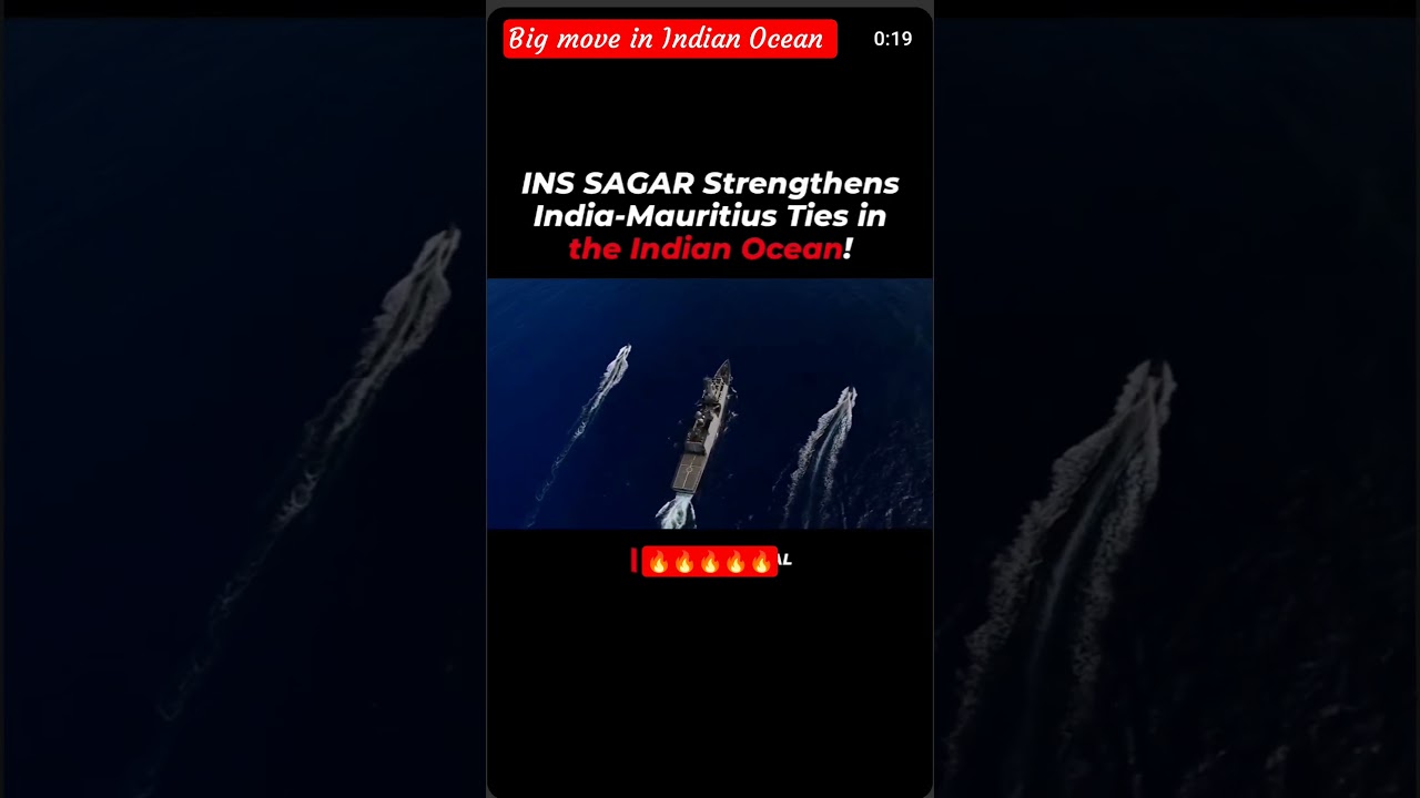 INS SAGAR Strengthens India-Mauritius Ties in the Indian Ocean! #indiannavy #shorts
