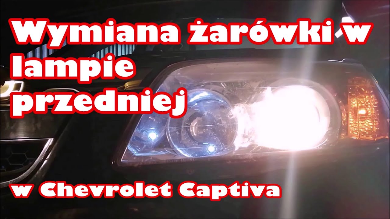 Wymiana żarówki w samochodzie Chevrolet Captiva. Wyjęcie reflektora(Reflector removal)