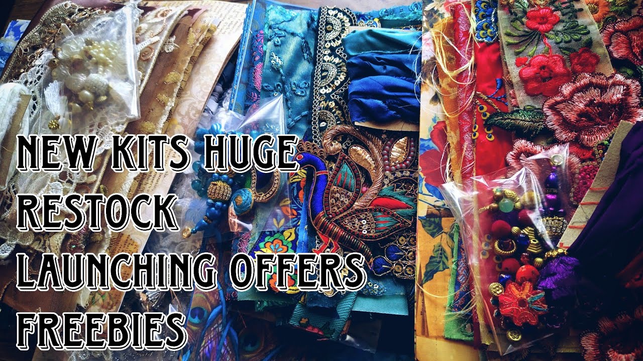 Huge bohemian junk journal kits restocked | launching offers | freebies | flip through | boho needs
