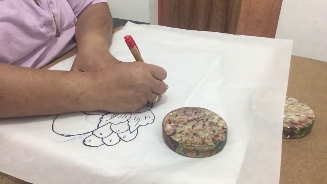 Como fazer um molde de pintura Vazada em radiografia  Passo a Passo - maçã com uvas