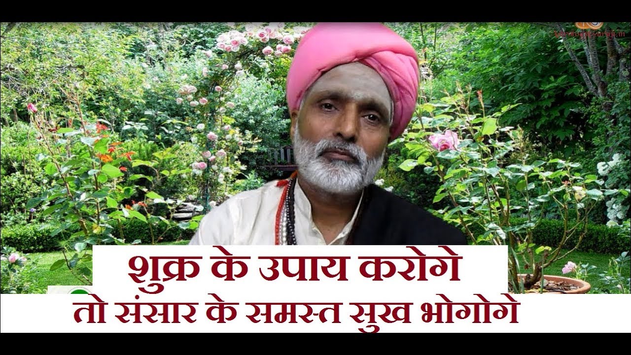 शुक्र के उपाय करोगे। तो संसार के समस्त सुख भोगोगे ।। ज्योतिषाचार्य पचौरी गुरुजी