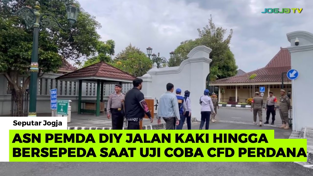ASN PEMDA DIY JALAN KAKI HINGGA BERSEPEDA SAAT UJI COBA CFD PERDANA