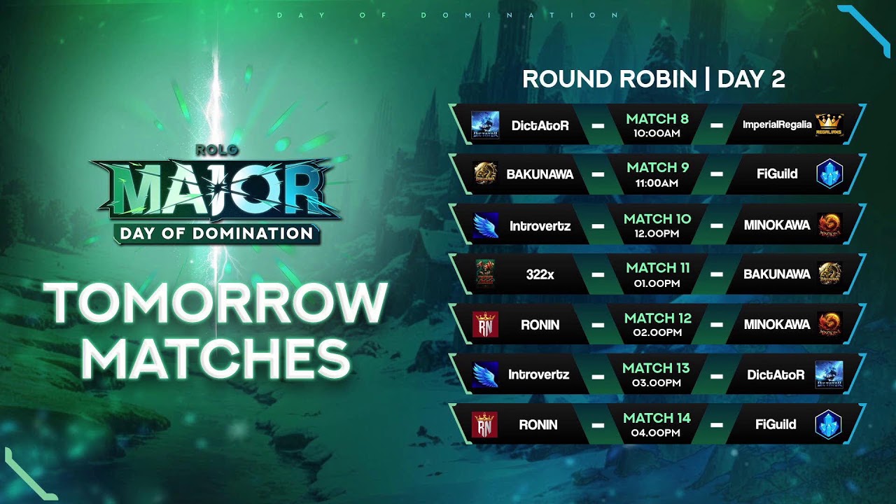 ROLG Major Event: Day of Domination | Round Robin | Day 1 | [ENG]