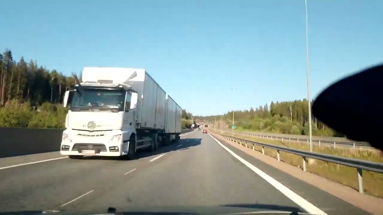 Timelapse Turku Helsinki motorway E18 from Paimio to Nummela