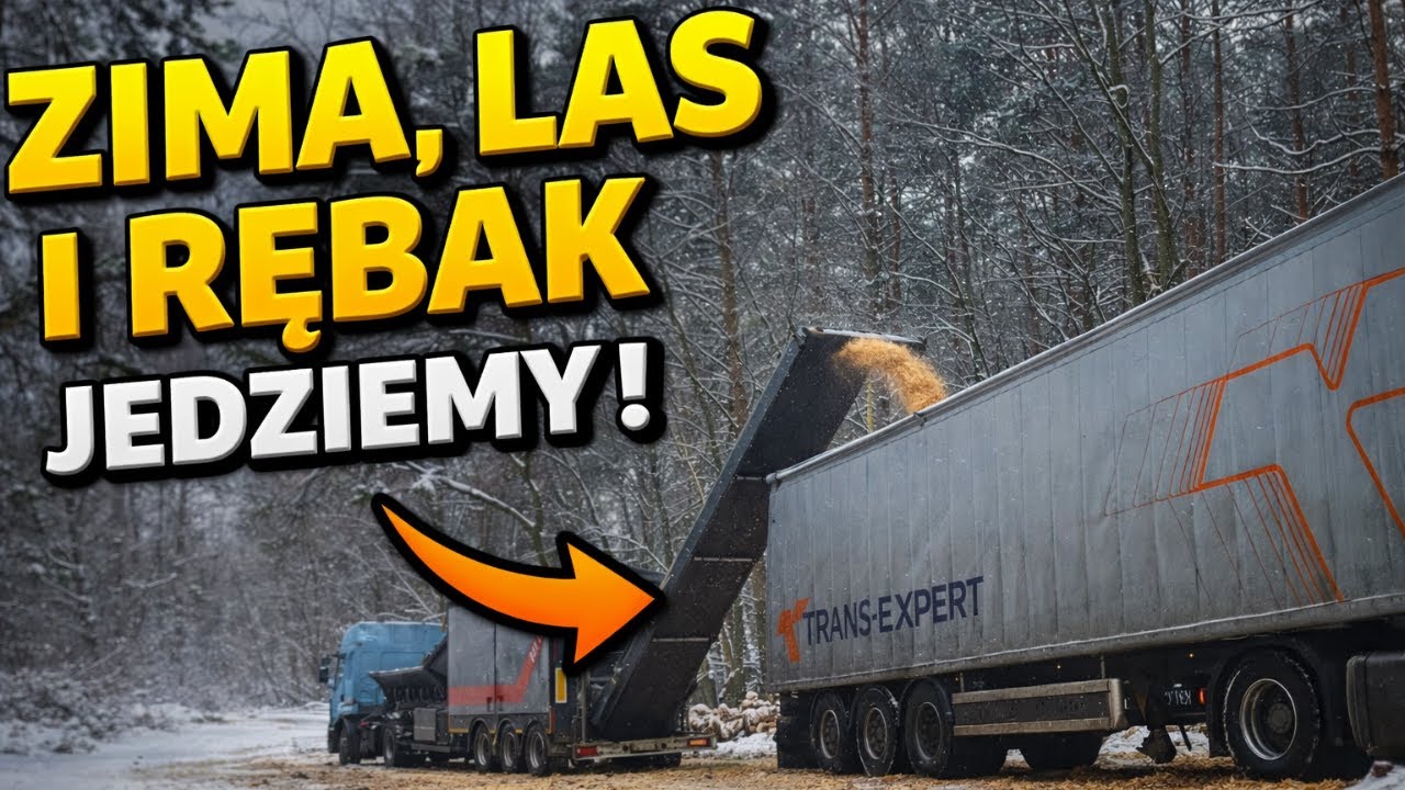 ❄️ZIMA W LESIE 🌲🌲🌲 TYDZIEŃ PRACY KIEROWCY WALKING FLOOR RĘBAK I TRUDNE WARUNKI NA DRODZE