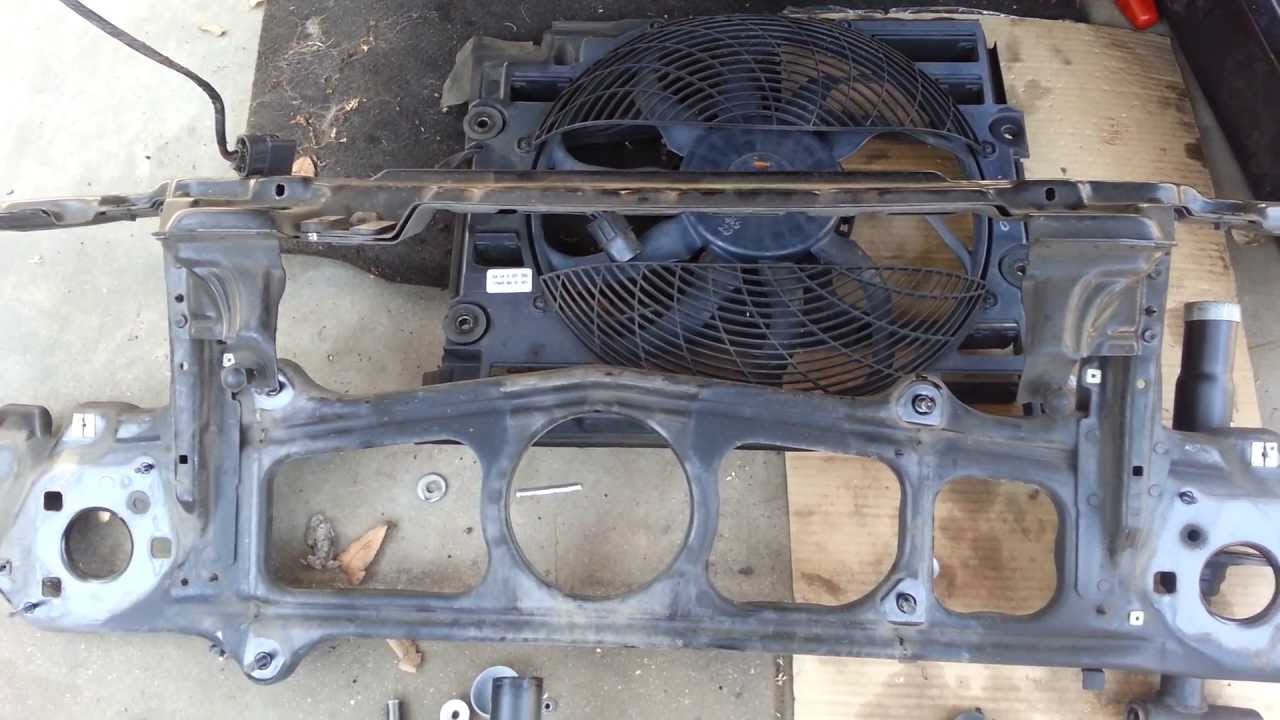How to remove front radiator core support Fan from a BMW E39 540i 530i 525i
