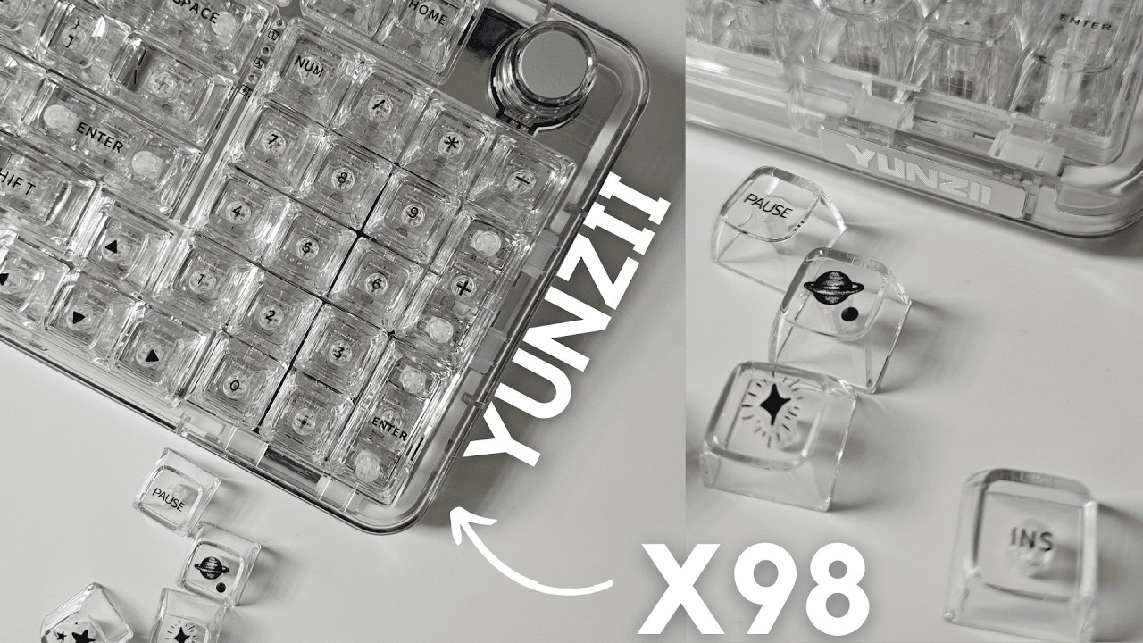 📦 unboxing a clear mechanical keyboard! | yunzii x98