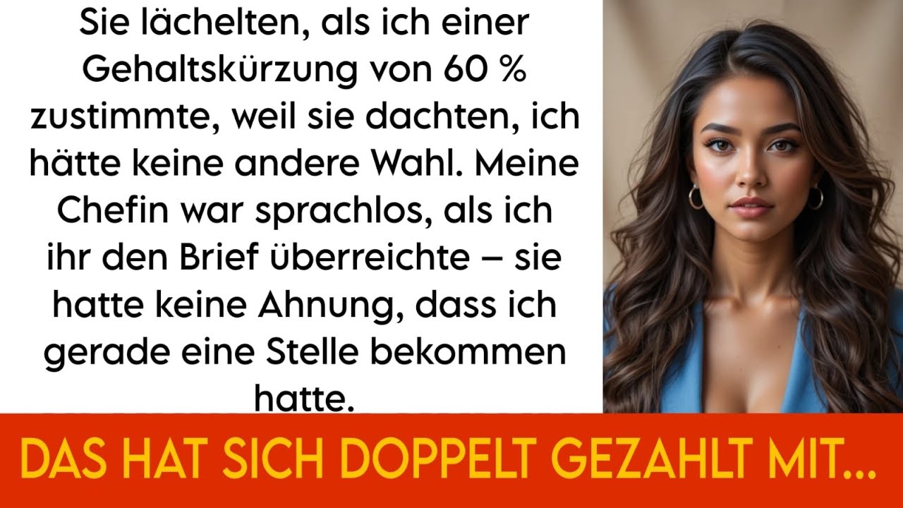 Ich akzeptierte eine 60 % Gehaltskürzung –dann gab ich meinem Chef einen Brief, den sie nie vergisst