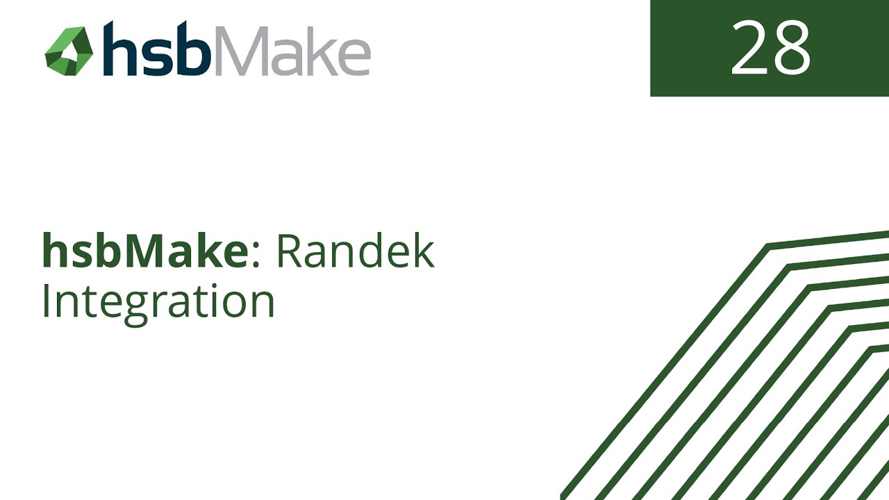 Randek Integration | Introducing hsbMake 28 | Software for Offsite Manufacturing