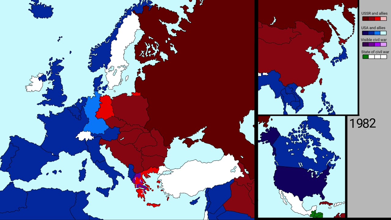 Alternate Cold War USSR vs USA history map
