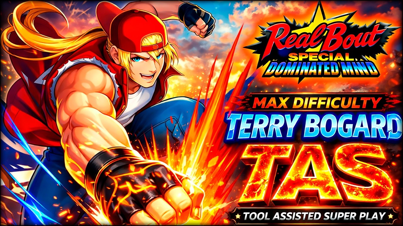 【TAS】Terry Bogard 1HP Perfect Run 🔥 Arcade Mode – Real Bout Garou Densetsu Special: Dominated Mind