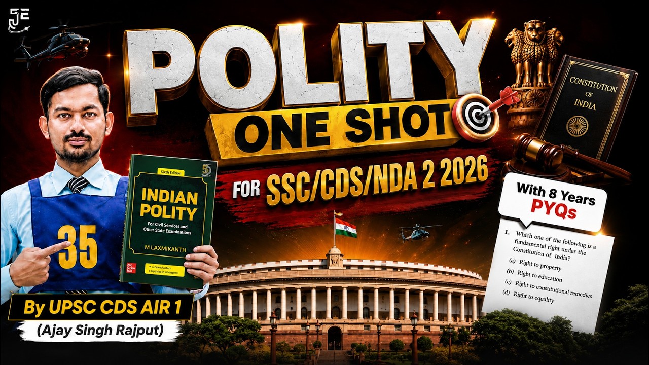 Complete Polity In One Class || For Every Exam || CDS/SSC/NDA 2 2026 || Every PYQ || By CDS AIR 1