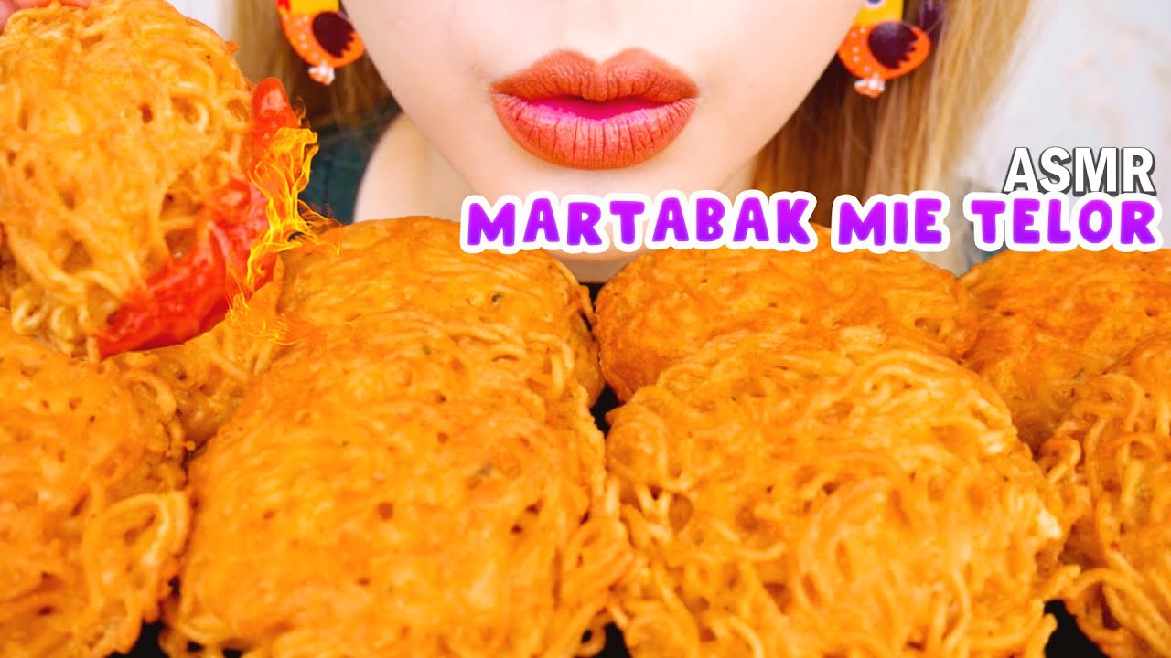 NYEMIL LAGI😋 ASMR MARTABAK MIE TELOR SUPER GENDUT COCOL SAMBEL‼️ | ASMR Indonesia
