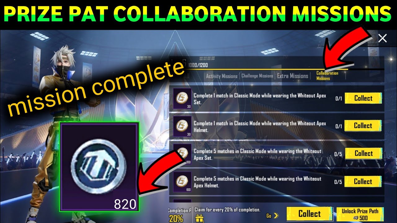 Prize Path Collaboration All Missions Complete in PUBG Mobile | Full Guide BGMI
