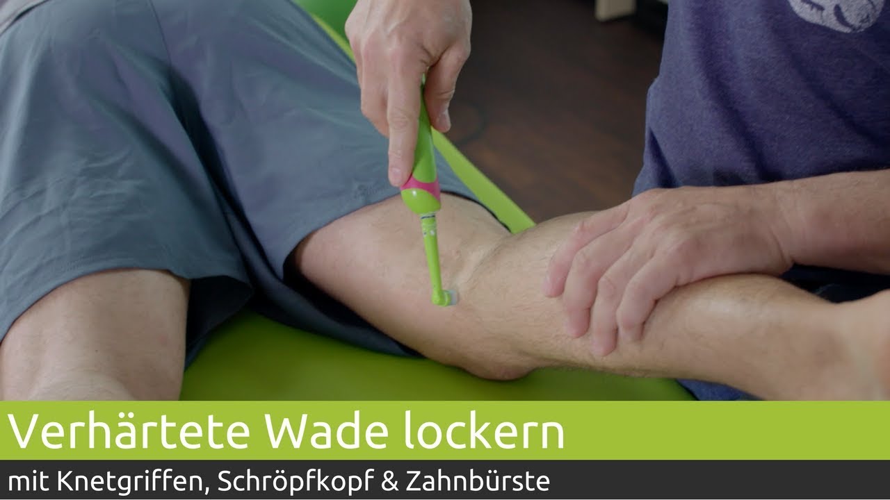 Verhärtete Wade lockern - Knetgriffe, Schröpfkopf & Zahnbürste | PINOFIT