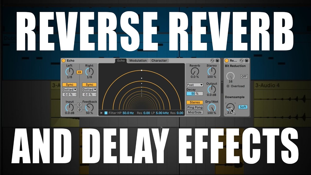 Эффекты обратной реверберации и задержки Ableton