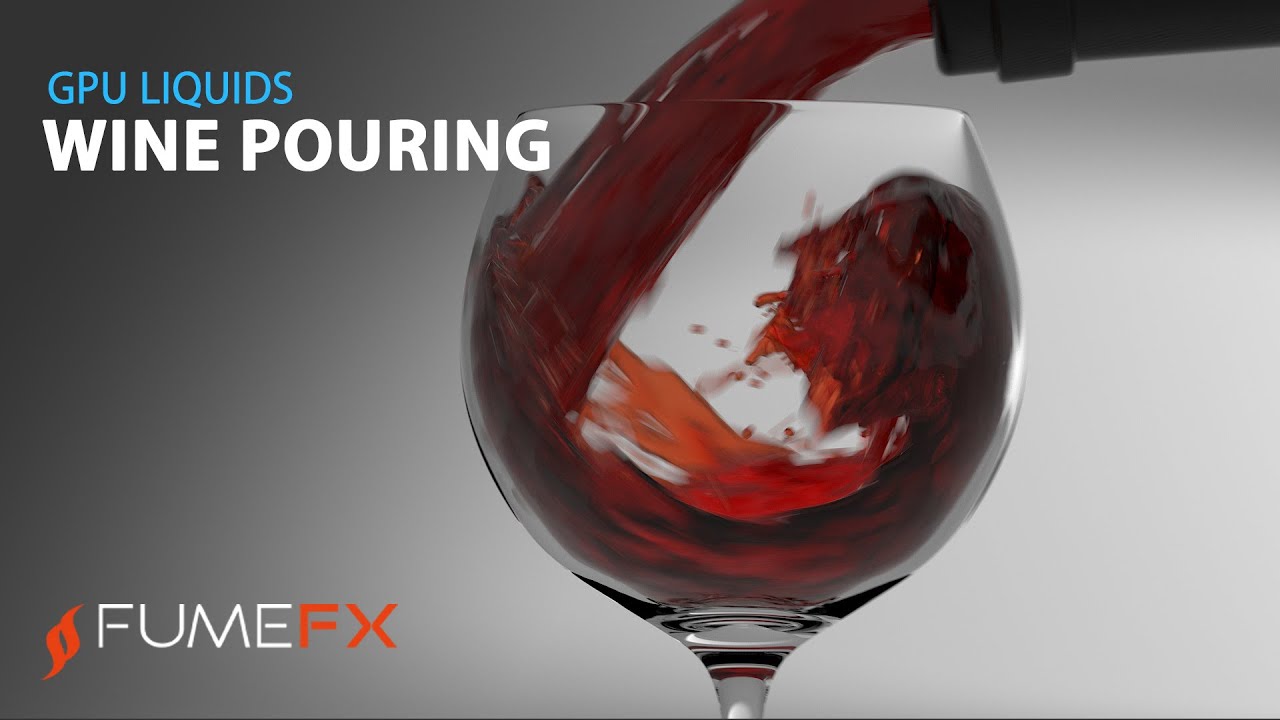 FumeFX Wine Pouring GPU Liquids 3ds max Tutorial