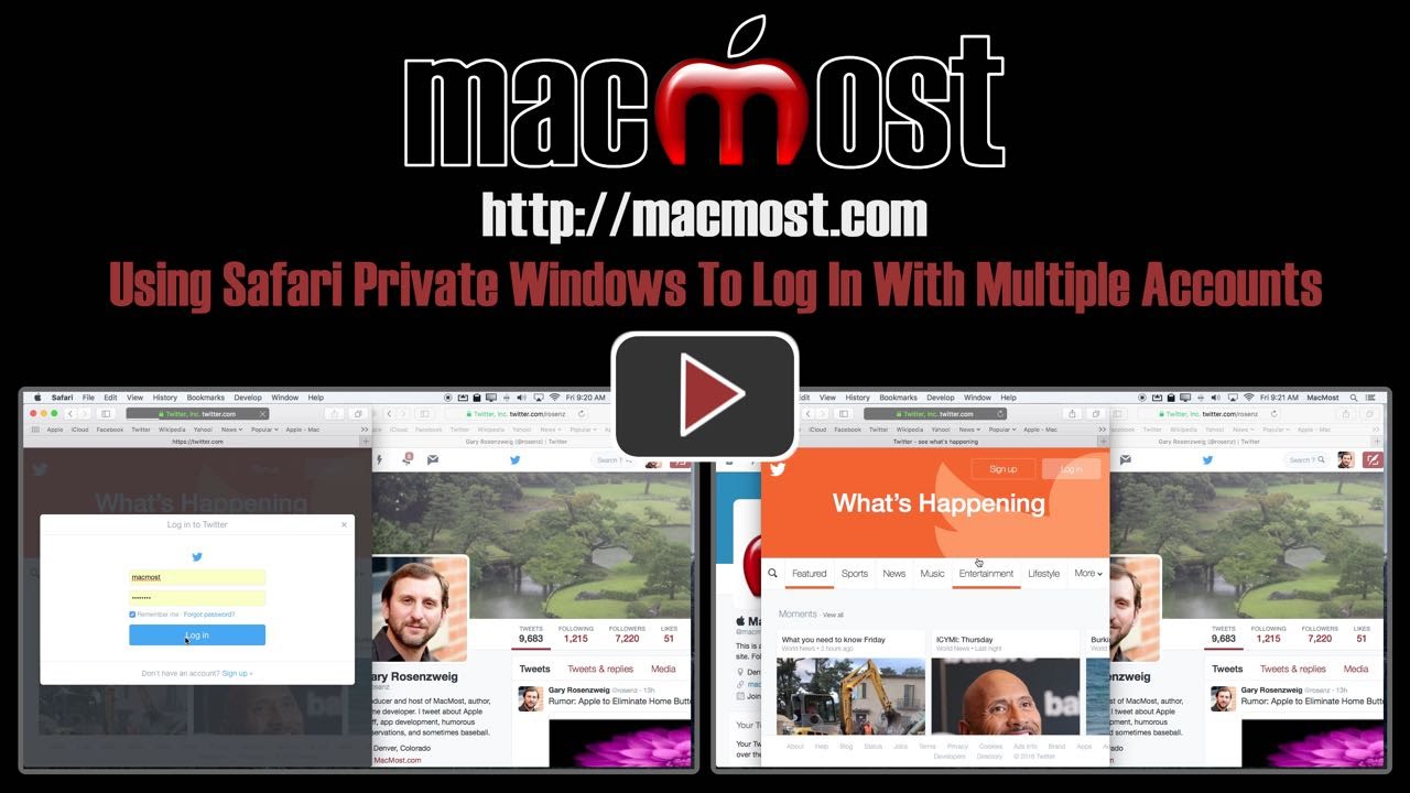 Using Safari Private Windows To Log In With Multiple Accounts (#1229)