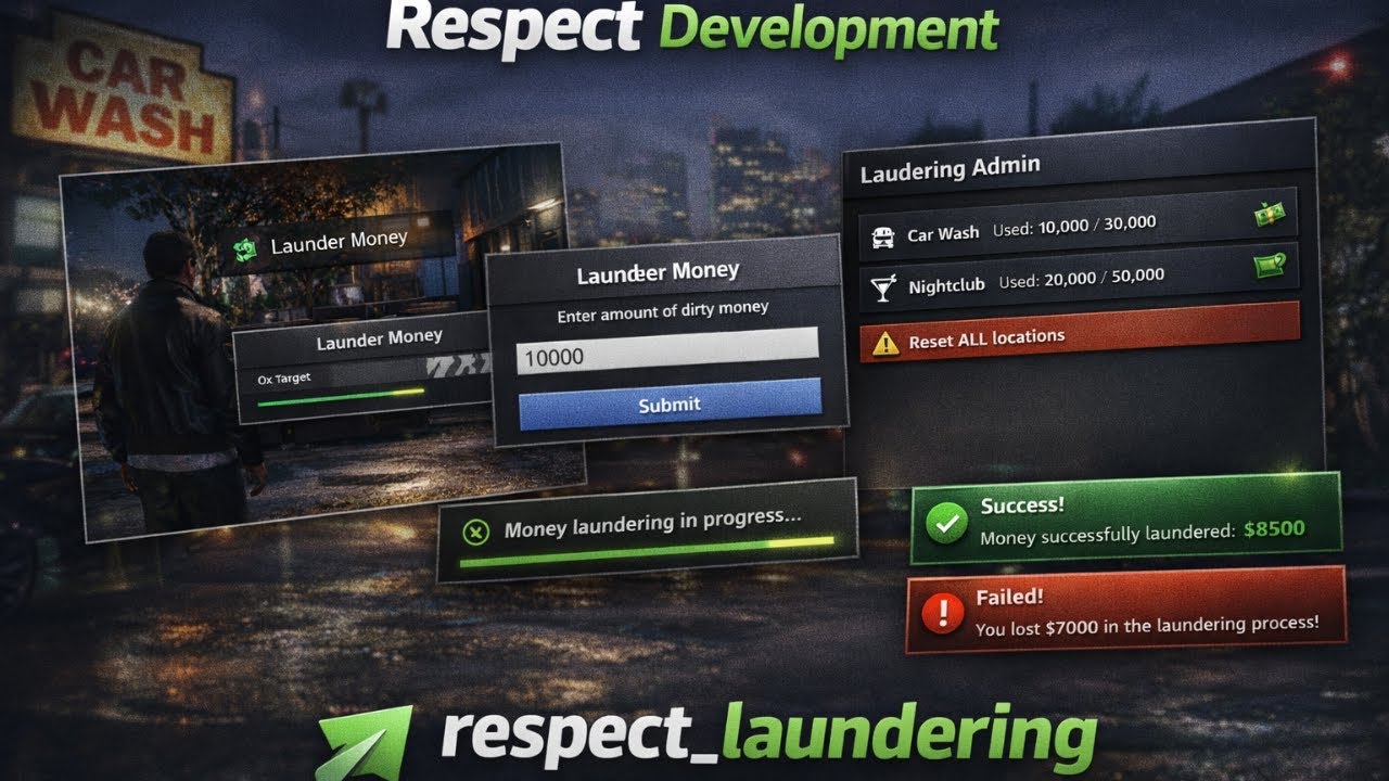 💰Dirty Money Script - Respect Development | FiveM