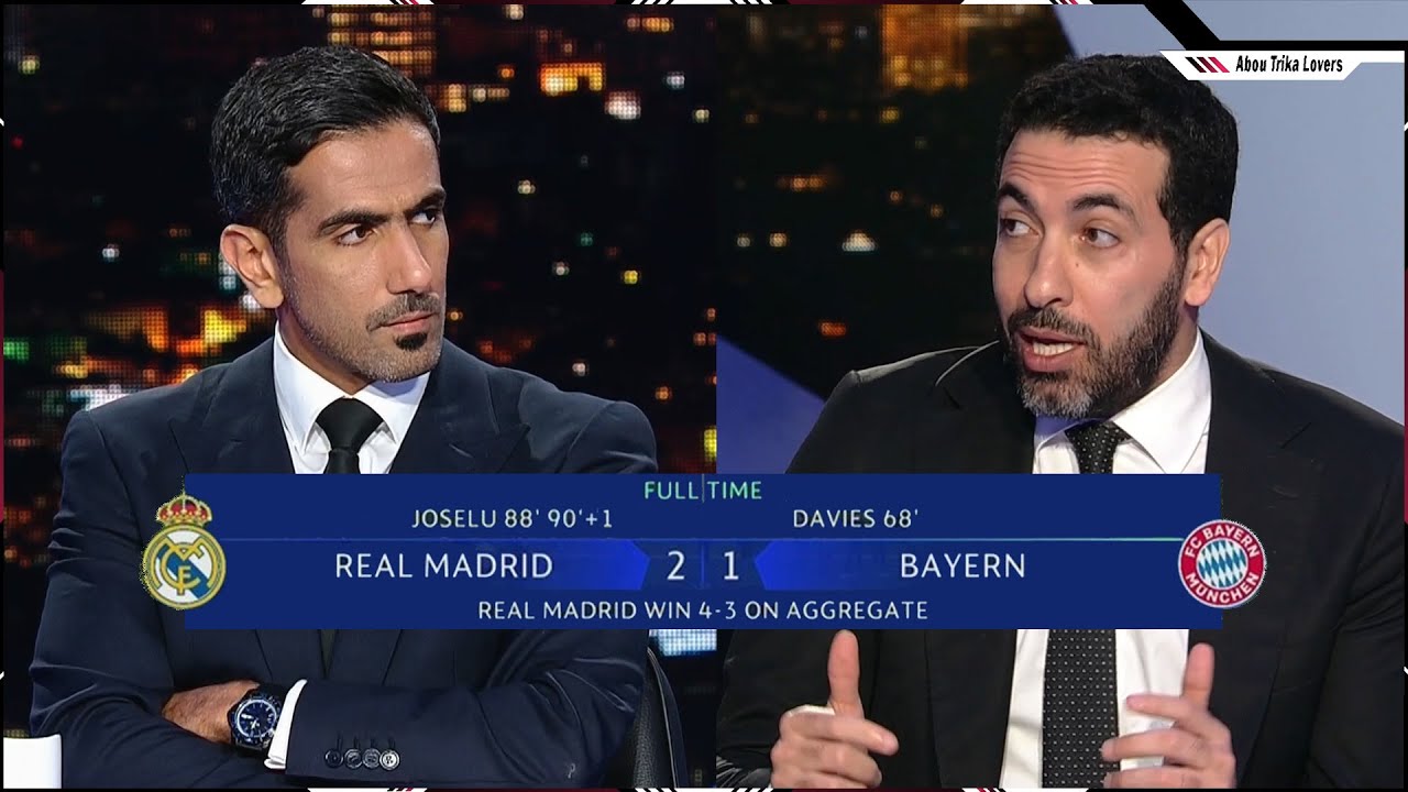 هكذا كان تعليق محمد ابو تريكة علي مباراة | ريال مدريد و بايرن ميونيخ | قبل بدايتها في البرنابيو