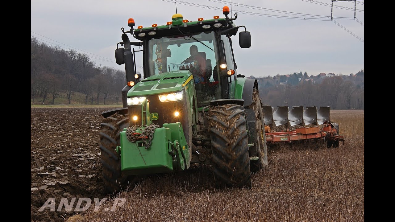 JohnDeere 8360R Ploughing 2014 *HD*
