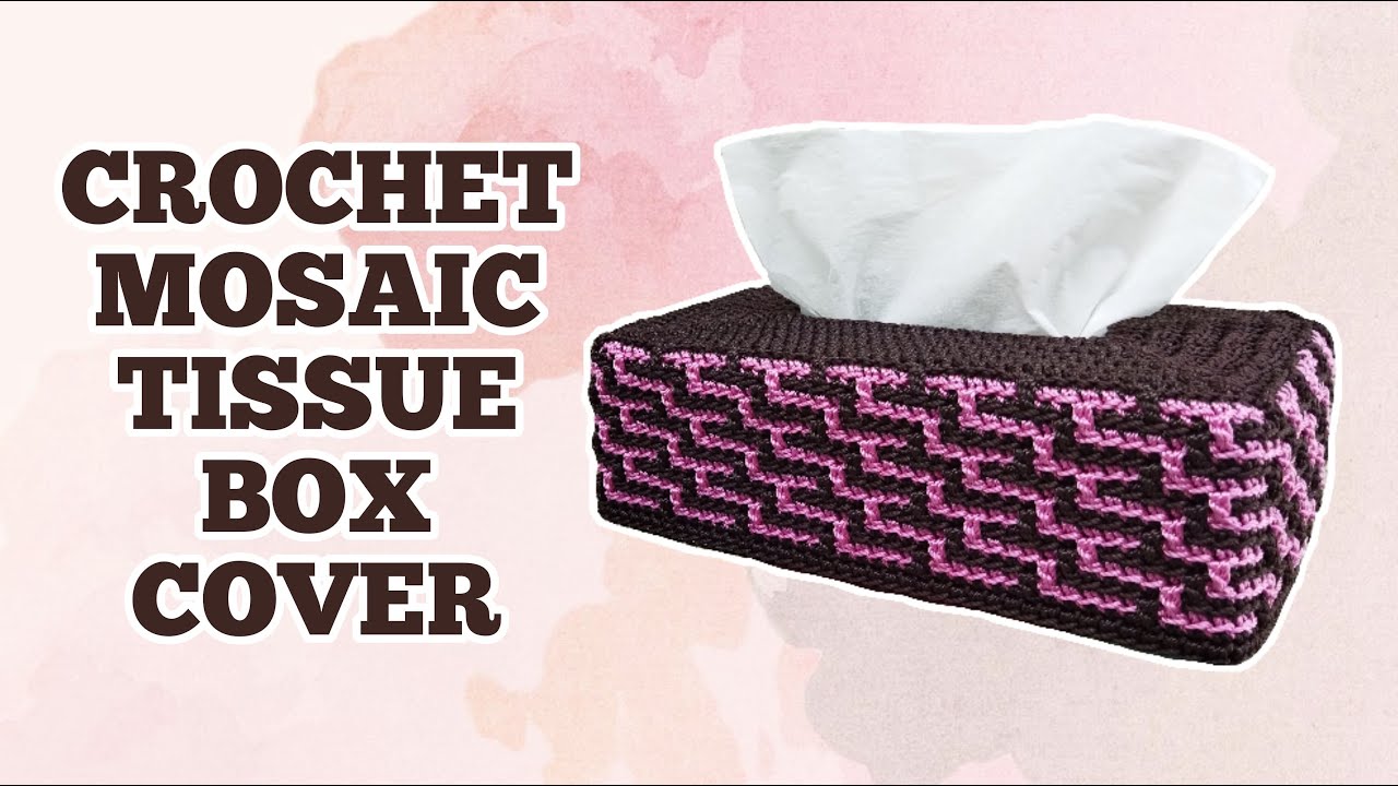 Crochet Mosaic Tissue Box Cover