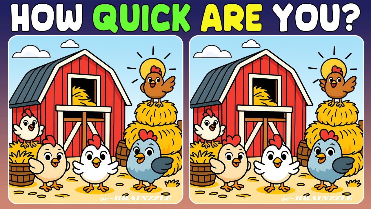 Find 3 Differences in 90 seconds : Train Your Memory Fast!