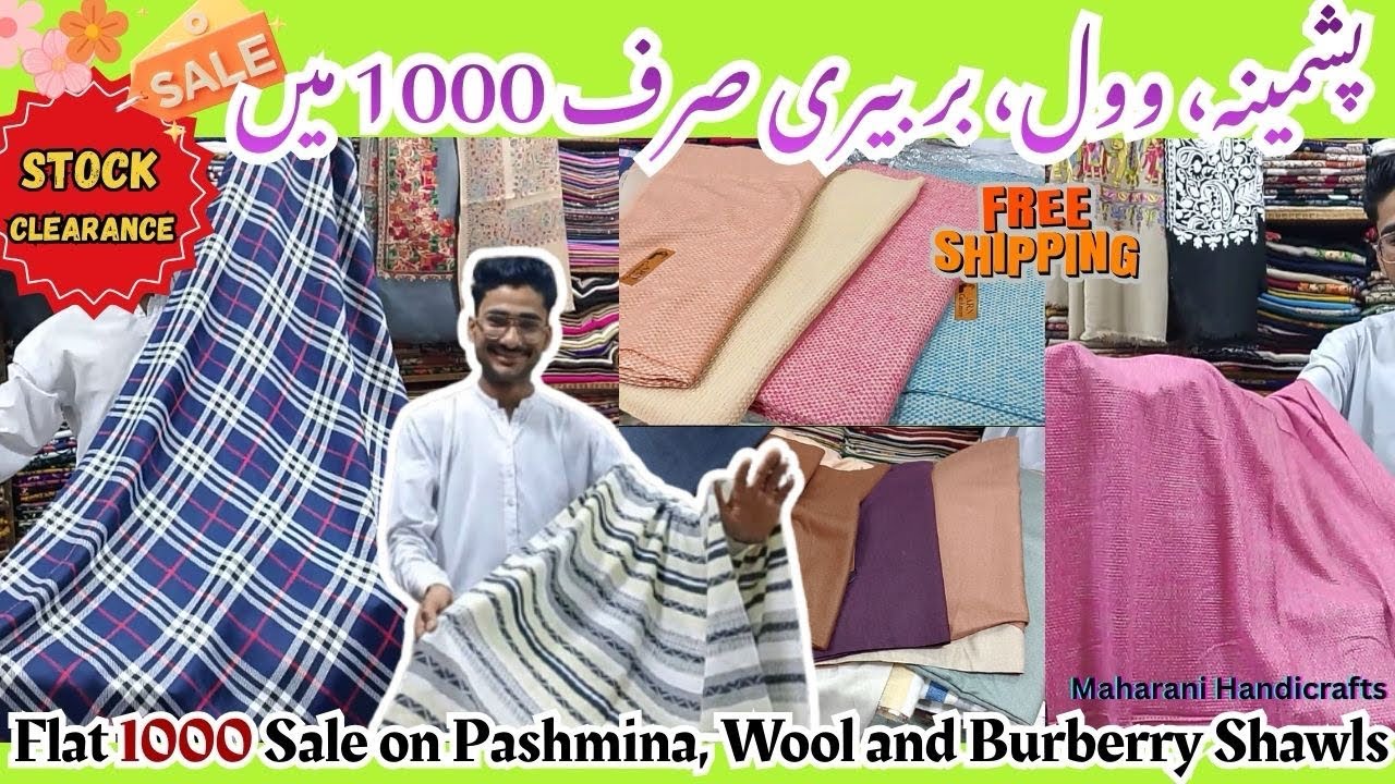 Rs.1000 Only 😱 Pashmina, Wool & Burberry Stoles | Stock Clearance Winter Sale Pakistan #maharani 