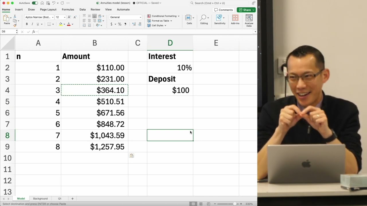 Financial Model Spreadsheet (1 of 5: Calculating future value)