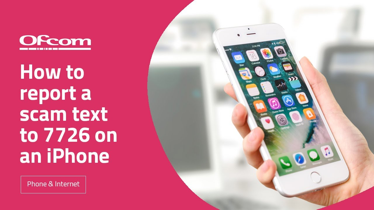 How to report a scam text to 7726 on an iPhone