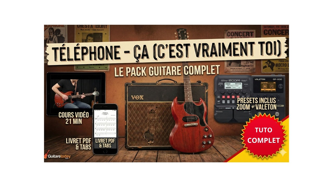 Comment jouer Ca c'est vraiment toi  de Téléphone à la guitare
