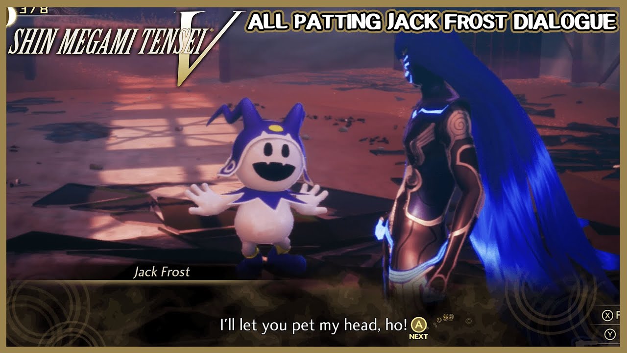 All patting Jack Frost dialogue options - Shin Megami Tensei V